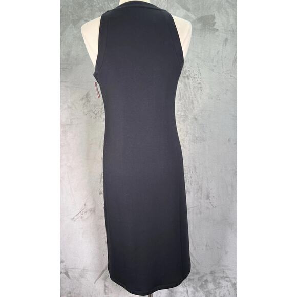 Spanx Air Essentials Medium Black Side Stripe Tank Midi Dress NWT Minimalist - Picture 8 of 13